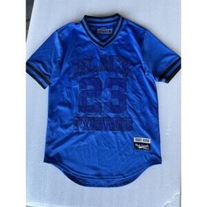 Black Pyramid #23 Stitched Blue Pullover Jersey Size M